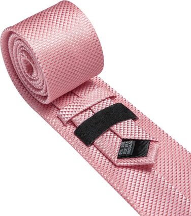 Комплект краваток Barry.Wang: краватка, кишеньковий хустинка та запонки (солідно-рожевий) для весілля та ділових зустрічей