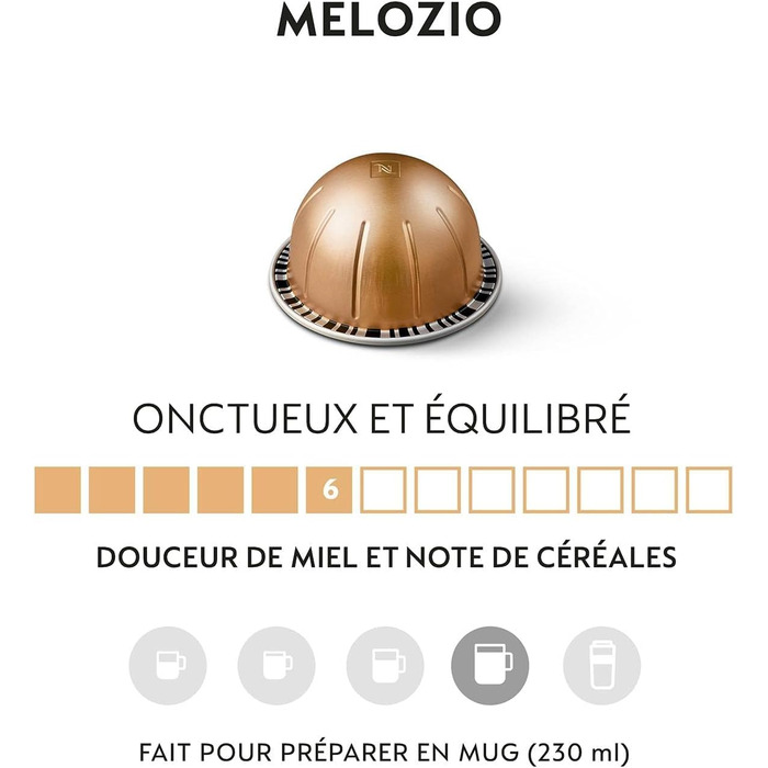 Капсули Nespresso Vertuo Melozio, 60 шт. (6 шт. в упаковці)