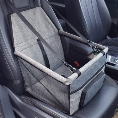 Водонепроникний килимок для автомобіля з домашніми тваринами GUOYI® - безпечний, двошаровий, потовщений, з переносною сумкою та подушкою для подорожей (сірий з чорною сумкою)