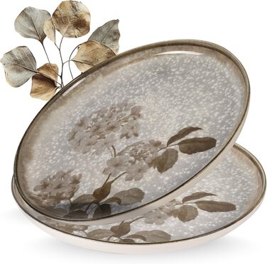 Набір посуду Moritz & Moritz BLOSSOM для 6 осіб (24 предмети) - Сучасний сервіз з ігровим дизайном, легкий у догляді, включає тарілки, миски та чашки. Сервіз з великими тарілками (2 шт.)