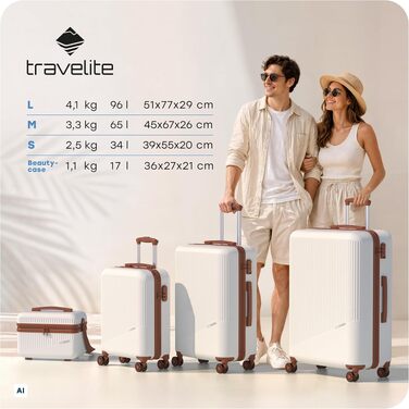 Набір валіз Travelite Bali, 3 предмети (розміри L/M/S), жорстка оболонка ABS