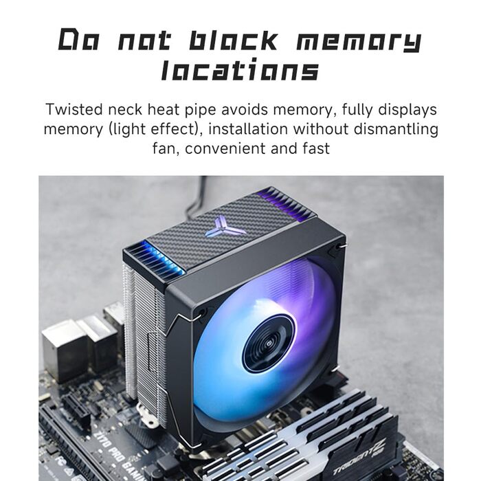 Охолоджувач CPU TZMRIT CR-1400 EVO: 180W TDP, 4 теплові трубки, RGB вентилятор PWM 92mm, для Intel LGA 115X/1200/1700, AM4/AM5