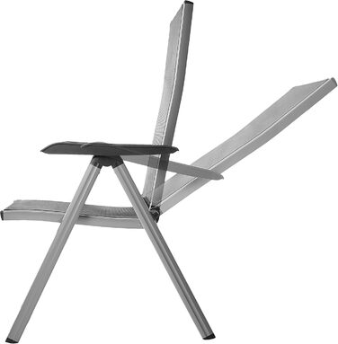 Крісла для тераси Amazon Basics, 5 положень, сірі, подвійний набір, 69x60.5x110 см