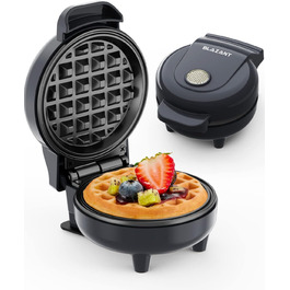 Вафельниця Mini BLAZANT: компактна, 550 Вт, сіра - для дитячих свят та сімейних посиденьок