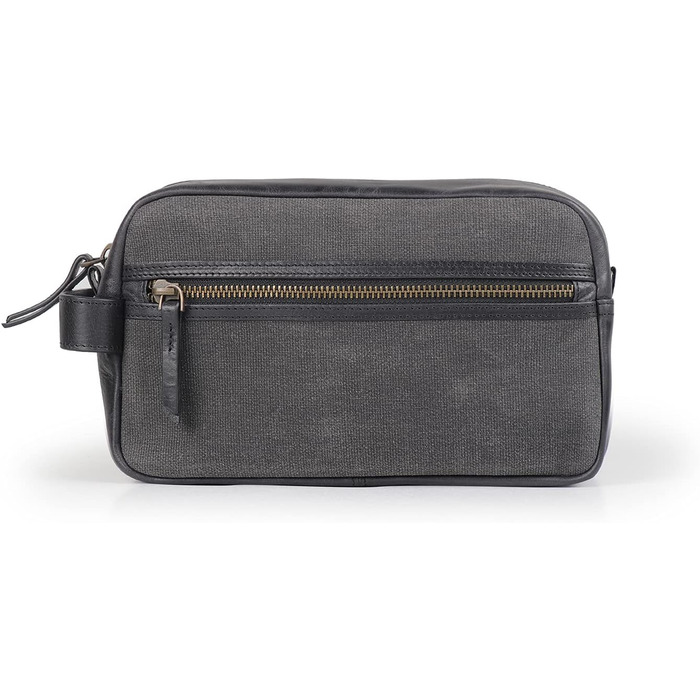 Чоловіча дорожня сумка Londo Echtleder, набір сумок для туалету (чорний)