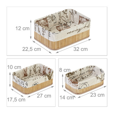 Relaxdays Storage Baskets, 3-Piece Set