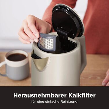 Електричний чайник Ninja Perfect Temperature, 1.7 л, швидке кип'ятіння, 6 температурних режимів, функція підтримання тепла, Stonegold, KT201EUSTGD