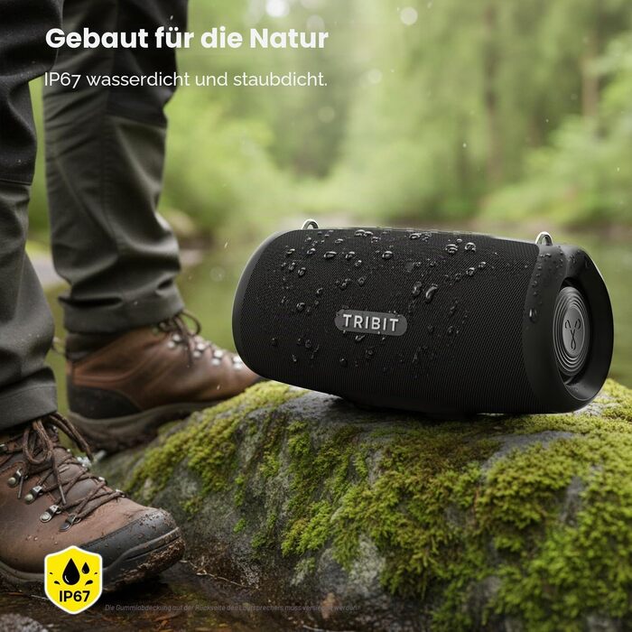 Tribit StormBox Lava: Портативна Bluetooth колонка 80 Вт, 24 год, IP67, чорний