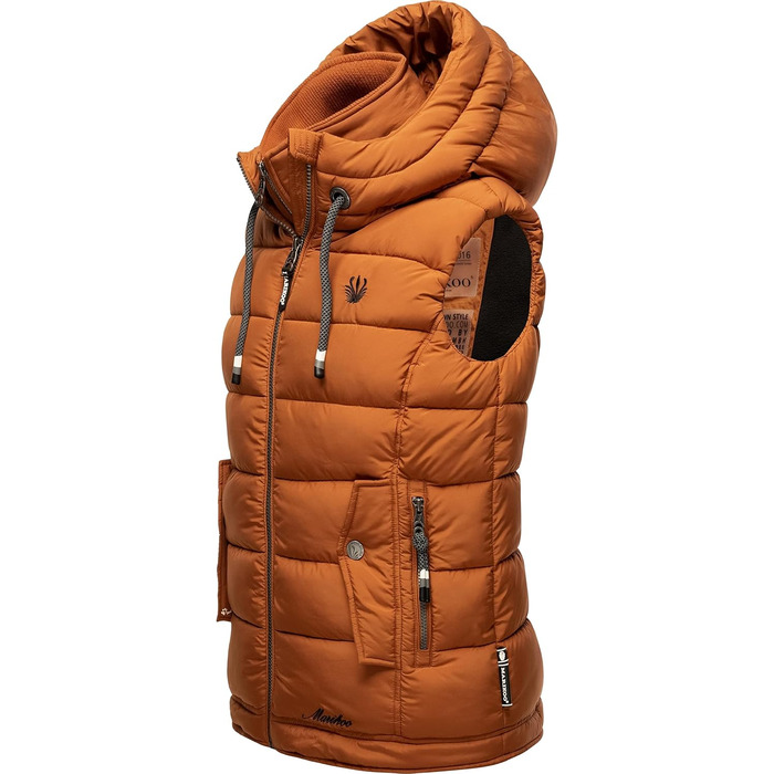 Легка перехідна жилетка ARIKOO Daen з капюшоном, стеганий, XS-3XL (S, Rusty Cinnamon)