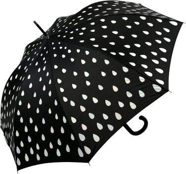 iX-brella Fiberglass Automatic Umbrella with Color-Changing Wetprint - Raindrops Color Change Umbrella