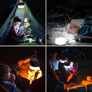 Flintronic 2 Pack Camping Lantern, Solar LED Camping Lantern USB Rechargeable with Remote Control, 5 Brightness Levels SOS Flashing Modes with Power Bank, Emergency Kit for Outdoor Hiking Camping Emergency Outdoors