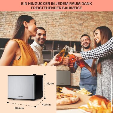 Klarstein Mini-холодильник для напоїв та догляду за шкірою, 17 л, сріблястий | 3 режими, тихий, для дому, офісу, кемпінгу