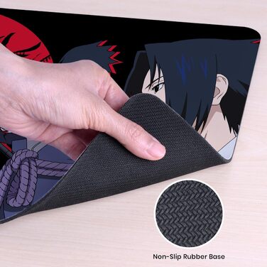 Килимок для миші та клавіатури Head Case Designs Naruto Shippuden XL (60x30 см, Саске) - ігровий, великий, аніме