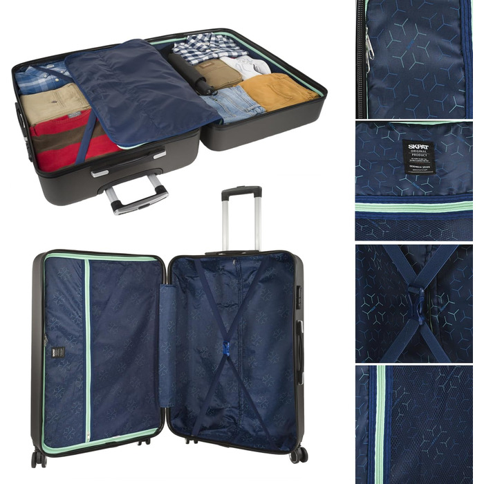 Набори валіз SKPAT: дорожні кофри, набір валіз, валізи з жорстким корпусом, набір валіз на коліщатках, багаж. Велика вибір валіз та ролерів для кожної подорожі! Колір: антрацит.