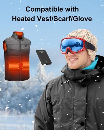 Powerbank 10000mAh 22.5W з LCD-дисплеєм: швидка зарядка, 3 виходи, 2 входи (USB-C), чорний