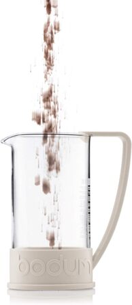 Френч-прес Bodum BRAZIL 1 л, сталевий фільтр, кремовий, 3 чашки