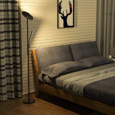 LED-стійка лампа Modlicht 35W з регулюванням яскравості, чорна, 4200LM з пультом ДУ та сенсорним керуванням, 3000-6000K, для вітальні, спальні, офісу