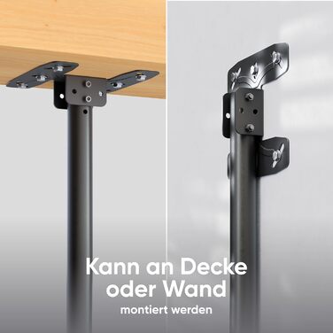 ONKRON Ceiling TV Mount for 32-80 inch TVs - Tilting & Swivel, VESA 100x100-600x400, Up to 68kg / 150lbs, Height Adjustable, Black