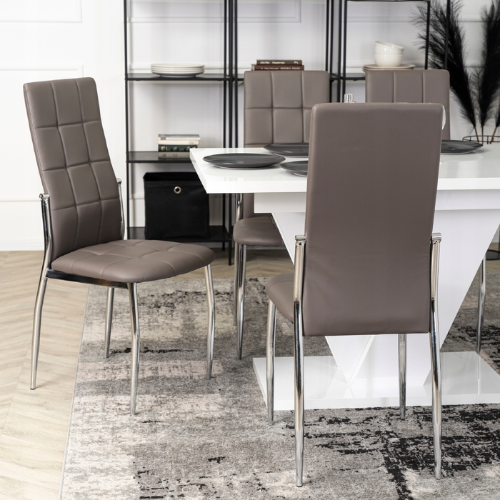 Стілець Mebel Elite, штучна шкіра, сірий, 1 шт.