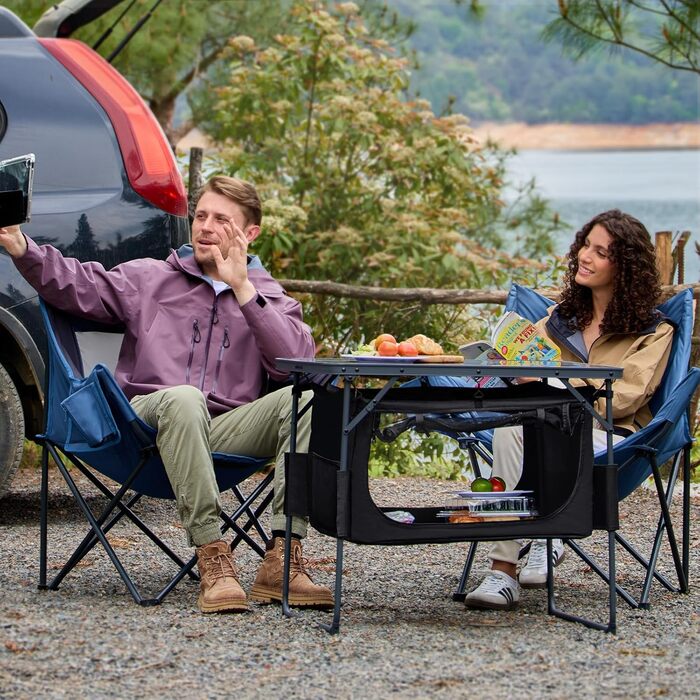 Складний кемпінговий стіл Portal зі зберіганням, портативний міні-стіл для пікніка, саду, балкону