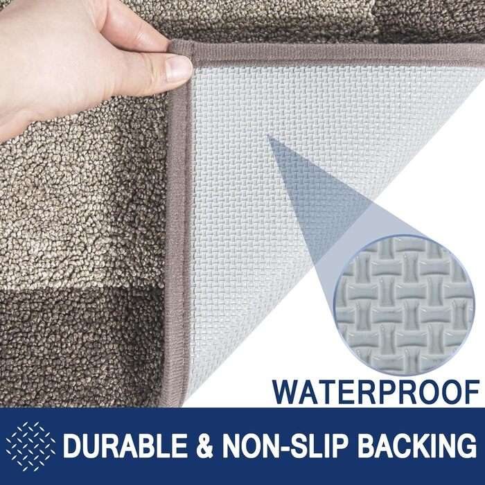 Пристрій для очищення взуття FCSDETAIL: Вбираючий килимок для вхідних дверей та коридору 60 x 90 см, протиковзний та придатний для прання