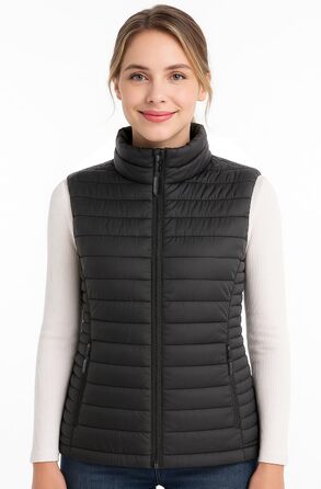 Обогревна жилетка для жінок SZNX з акумулятором – Електрична жилетка з 6 зонами обігріву та 3 рівнями нагріву – Тепла жилетка для зими, активного відпочинку, повсякденного носіння та офісу