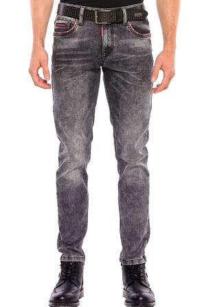 Чоловічі джинси Cipo & Baxx Klassisch Regular Fit, чорні, W40 L34, класичний крій, 5 кишень