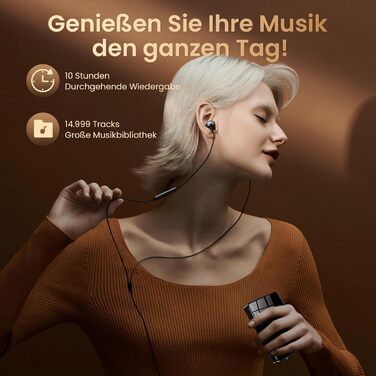 HIFI Walker H2: MP3-плеєр Hi-Res 128GB з Bluetooth 5.2, DSD DAC, підтримкою FLAC та розширенням до 512GB