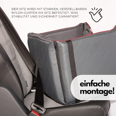 Автомобільний лежак для собак Golden Dog - переноска, автокрісло, лежак для собак, сірий, 52x44x33 см