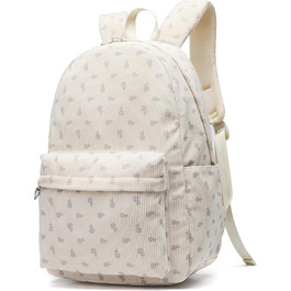 Шкільний рюкзак для дівчаток: легкий, з квітковим дизайном (фіолетовий). Підходить для школи, подорожей та ноутбука.