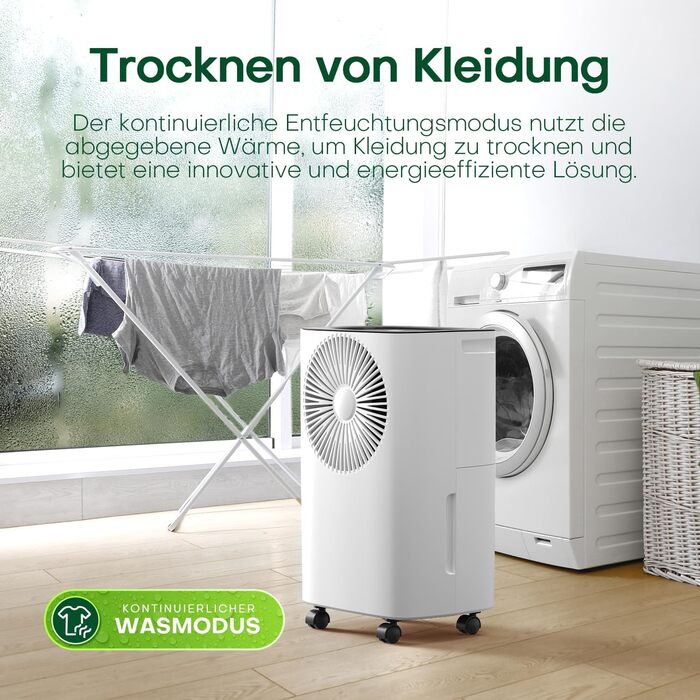 Електричний осушувач повітря CONOPUPlus 12L/день з авто-осушуванням, таймером та безперервним зливом. Підходить для квартири та підвалу.