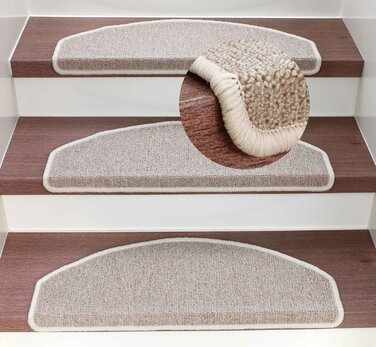 Ступінчасті килимки Rambo від Kettelservice-Metzker, різні комплекти та кольори (18 шт., бежевий)