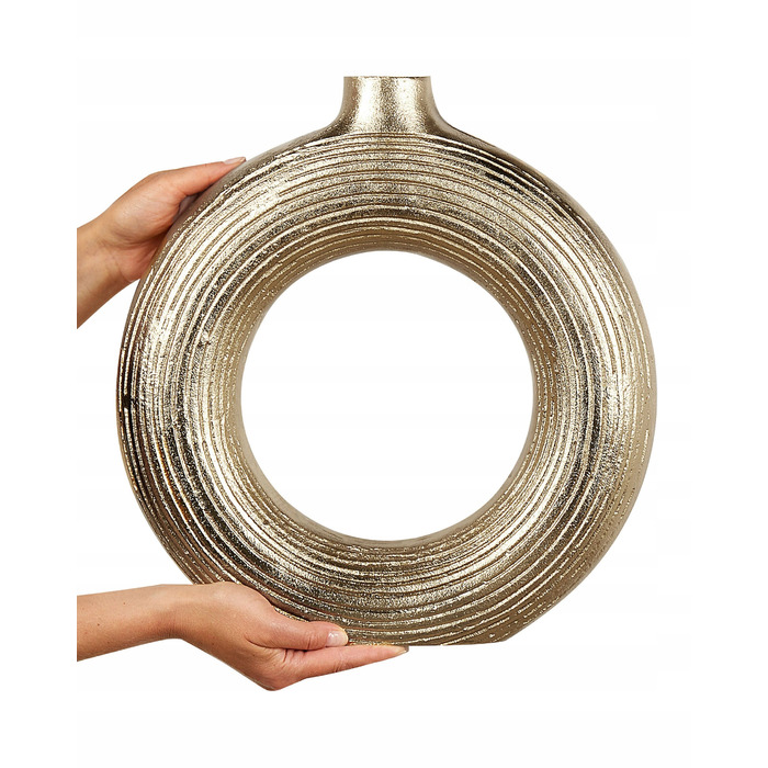 Декоративна ваза COMAL Metal, 40 см, золотиста