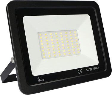 Outdoor LED Floodlights, 100W LED Floodlights, IP65 Waterproof Outdoor Spotlights, 10000LM LED Spotlights, 3000K Warm White Outdoor LED Spotlights, for Backyard, Garage, Hallway, Garden [Black] (3000k Warm White, 50W [1 Piece Black])