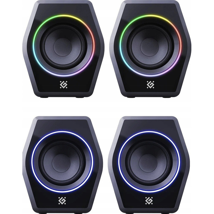 Комп'ютерні колонки Defender Solar 9 2.0 Bluetooth 10 Вт з LED-підсвіткою та USB