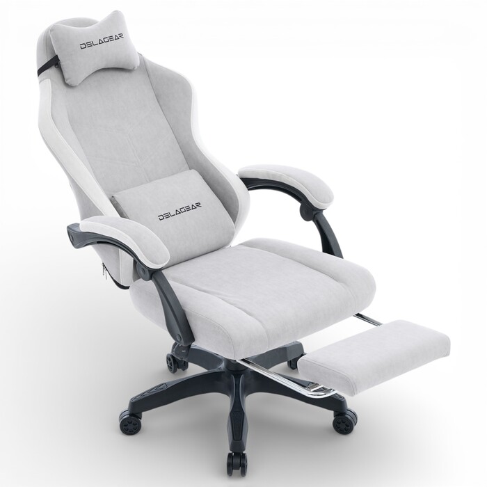 Ігрове крісло Delagear G 325, сіра тканина