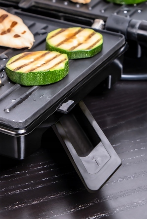 Електричний контактний гриль Eldom SVAD, складаний, сріблястий/сірий, 2000 Вт
