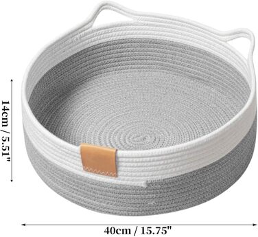 Квіткове ліжко для кота, 40 см, складаний кошик-гніздечко, дихаюче ліжко для домашніх тварин, стійке до подряпин, універсальне ліжко для кошенят, світло-сірий колір