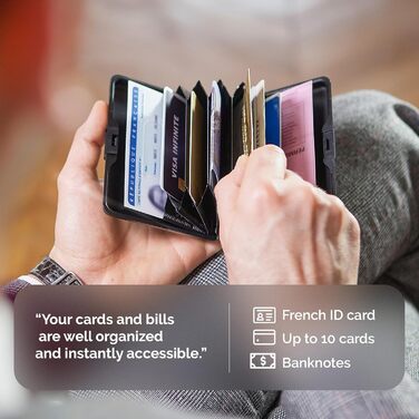 Гаманець ÖGON DESIGNS Smart Case Big Stockholm з алюмінію, велика місткість, RFID-захист, алюміній-титан (універсальний)