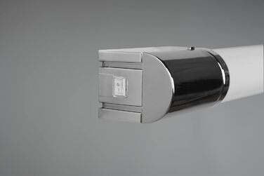 Trio Leuchten LED Bathroom Wall Light Piera 284074206, Chrome-colored plastic, includes 8 Watt LED, switch, socket, chrome