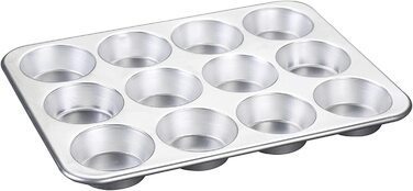 Nordic Ware Muffin Tin with High Sides, 12 Cups, Natural Color