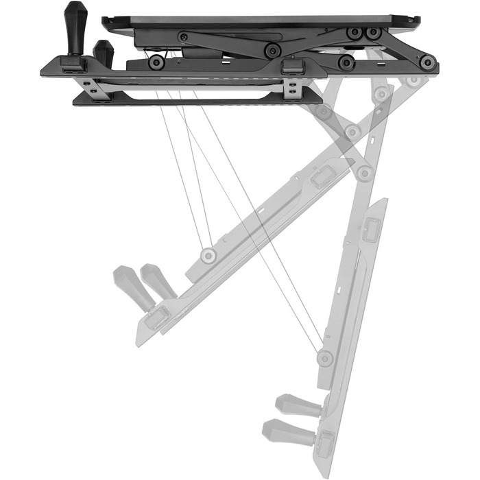Maclean Tiltable TV Mount for Ceilings & Sloped Roofs - 32-70 Inch TVs, 3m HDMI 2.1a Cable, Remote Control, Up to 35kg, VESA 600x400