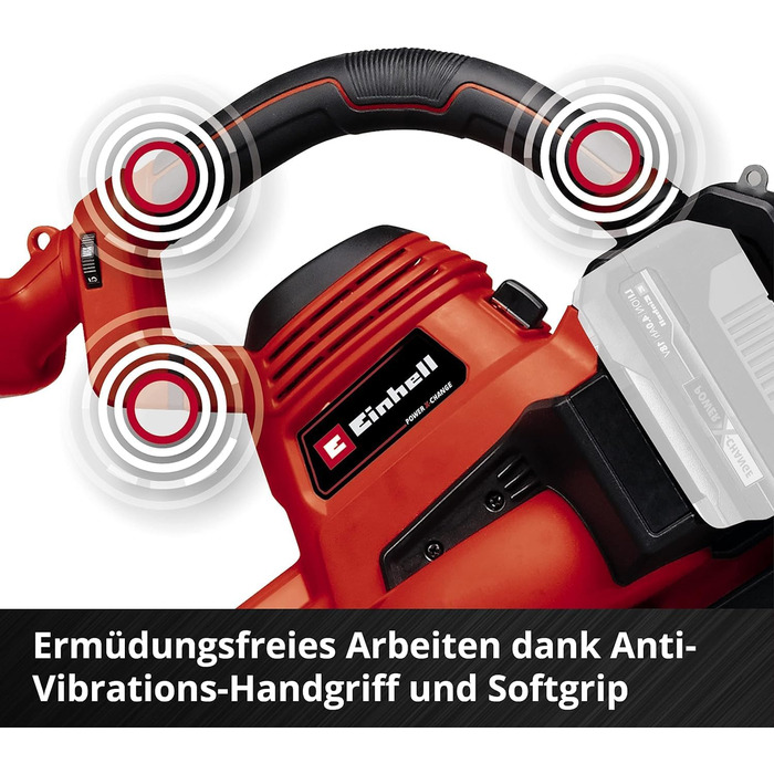 Einhell Cordless Leaf Blower GE-CL 36/230 Li E-Solo Power X-Change (Lithium-Ion, 18 Volt, Suction/Blowing Function, Turbo Switch, incl. Suction Tube + Blowing Tube, without Battery and Charger)