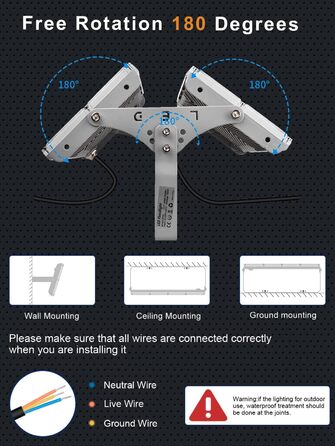 Ankishi LED Floodlight Outdoor, IP65 Waterproof, Super Bright 6500K Cool White Outdoor Light 30000LM Outdoor Floodlight Spotlight for Sports Field, Garage, Garden, Backyard (Cool White, 4 PACK 200W)