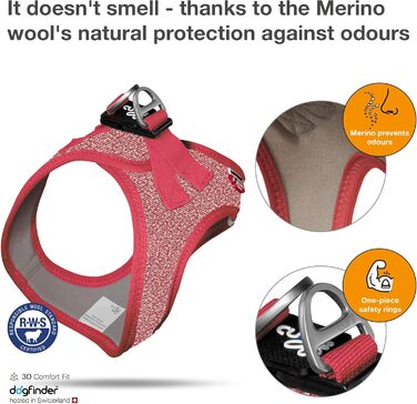 Шлейка для собак Merino, червона (S)