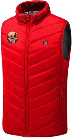 Обогреваемая жилетка для мужчин и женщин, 9 зон обогрева, для активного отдыха, туризма, катання на лижах (M, #06 красный)