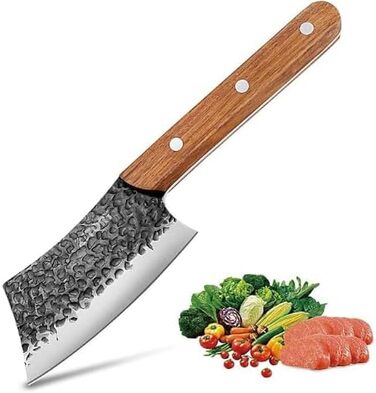 Ніж Kitory Mini Hackmesser 10см: багатофункціональний ніж для стейку, китайський кухонний ніж, маленький кухонний ніж з довгим руків'ям, 2024 подарунок (Hs14de)
