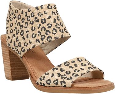 Босоніжки жіночі TOMS Majorca Cutout з вирізами та каблуком (36.5 EU, Cheetah Natural)