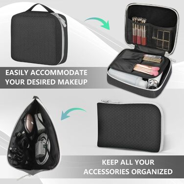 Органайзер для валізи Avmvnvc, набір 10 штук: кубики для пакування одягу, компресійні мішечки, органайзер для подорожей з косметичкою, для рюкзака та валізи, чорний