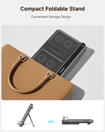 Двопортова індукційна зарядка SwanScout 504 для 2 телефонів та AirPods/Galaxy Buds (30W)